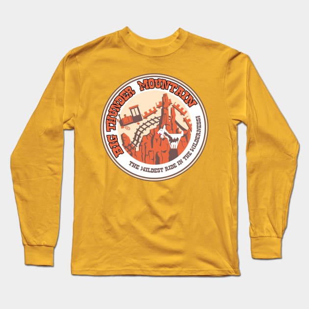 Big Thunder Mountain (rust and yellow) Long Sleeve T-Shirt by brodiehbrockie